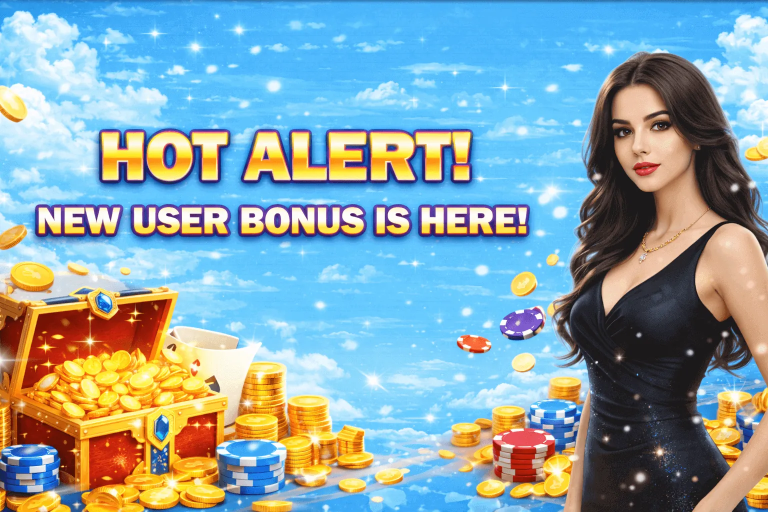 Live Casino Dealer with Golden Chips